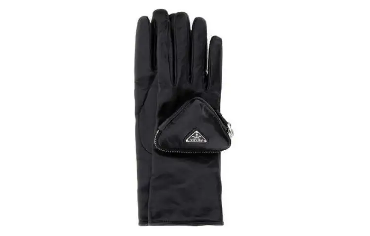 Prada Logo Pouch-Detailed Gloves