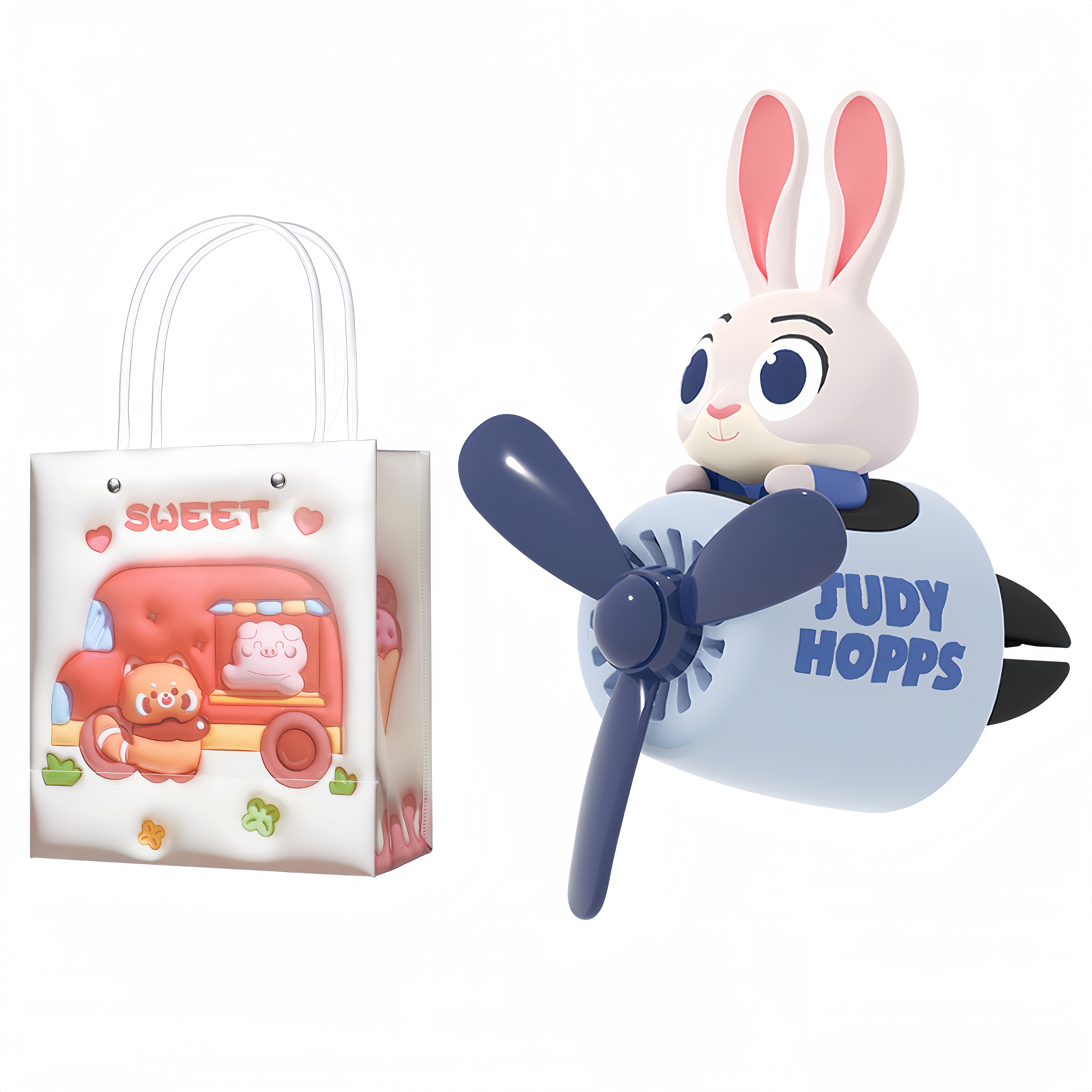 Disney Disney, rotating airplane for auto, cartoon aromatherapy, high quality nail decoration, pendant, fresh perfumed perfume