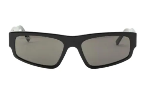 Balenciaga Acetate Irregular Shape Sunglasses Men's Black