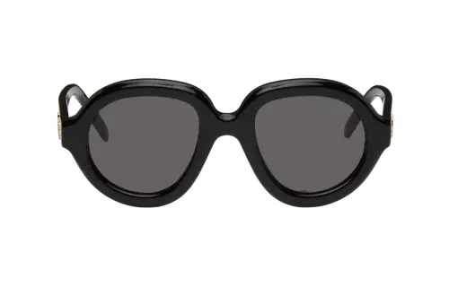 LOEWE Acetate Irregular Shape Sunglasses Women's Black