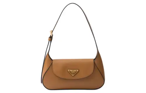 PRADA Leather Handbag, Shoulder Bag Women's Caramel