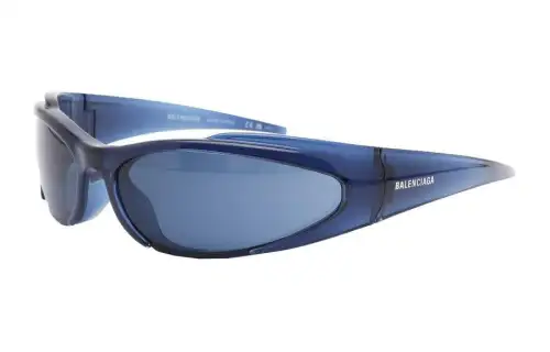 Balenciaga Irregular Shape Sunglasses Unisex Blue