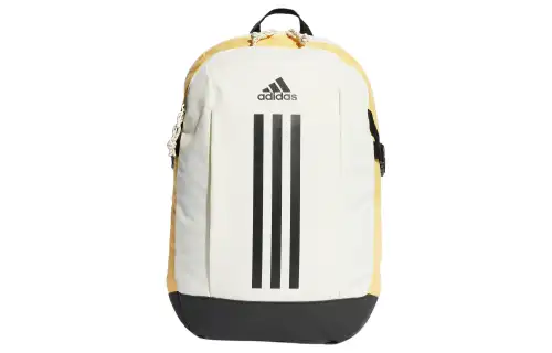 Adidas Recycled Polyester Backpack Unisex Ivory White & Light Yellow & Black