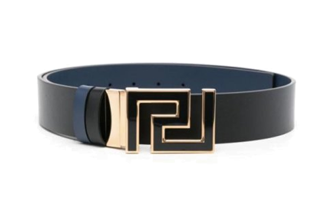 Мужской ремень Versace Logo (черный)
