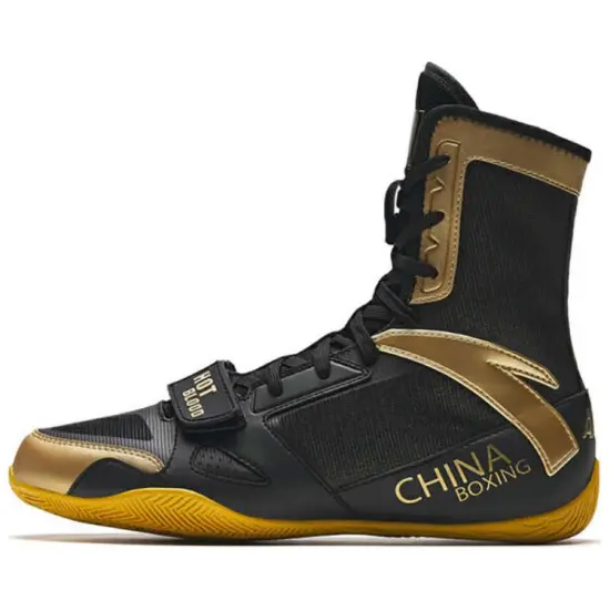 Anta Cushioning, Wear Resistant High Top Training Shoes Men's Black Gold