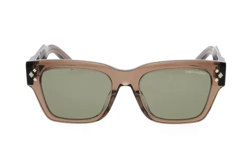 DIOR Acetate Square Sunglasses Unisex Brown