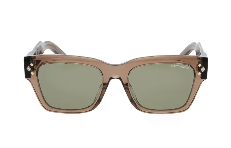 DIOR Acetate Square Sunglasses Unisex Brown