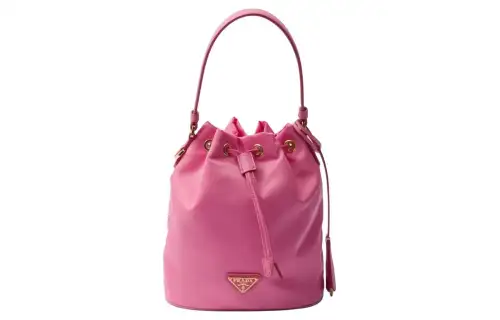 PRADA Re EditionRe Nylon Fabric With Leather Bucket Bag, Shoulder Bag, Crossbody Bag, Handbag Mini Women's Begonia Pink