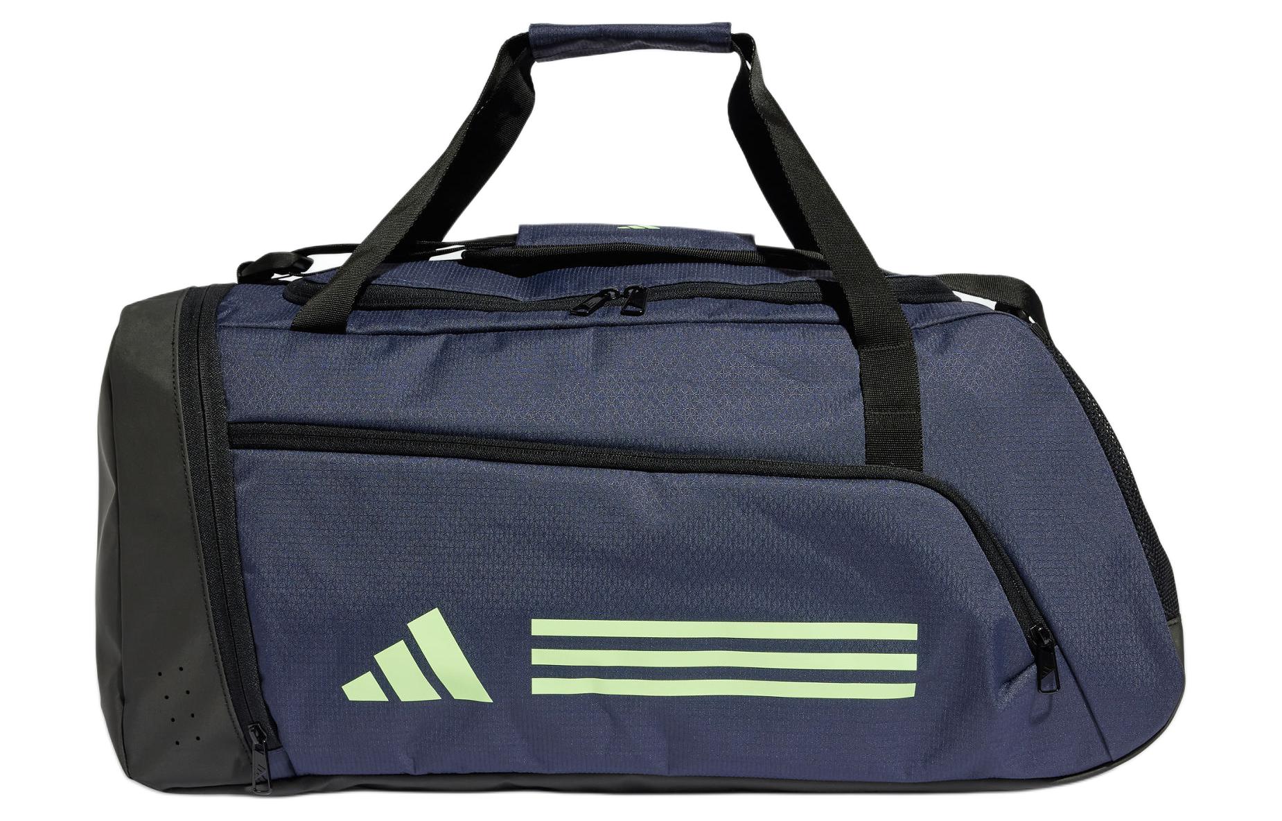 Adidas Essential Recycled Material One Shoulder Handbag, Travel Bag Regular Unisex Dark Navy Blue & Light Green