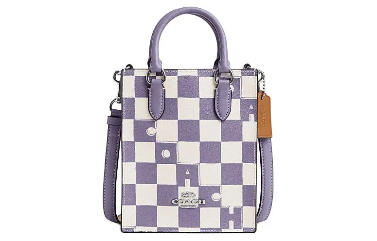 COACH N/S Artificial Leather Handbag Mini Women's Light Violet & Chalk White