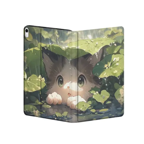 Xiaogu cute cat trendy brand high-end cartoon personalized silicone skin pattern, suitable for Apple iPad 10th generation 10.9-inch/Air5/4/2/Pro11/12.9-inch/2020 version/2022/iPad9/8/7 tablet protective case