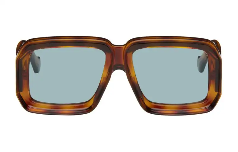 LOEWE Acetate Rectangular Sunglasses Women's Tortoiseshell