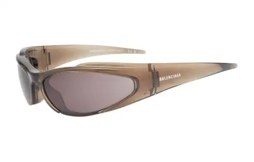 Balenciaga Irregular Shape Sunglasses Women's Brown