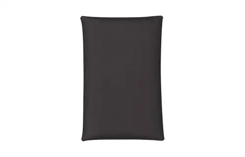 HERMES Calvi Silver Tone Buckle Madame Calfskin Card Holder Women's 89 Noir Black