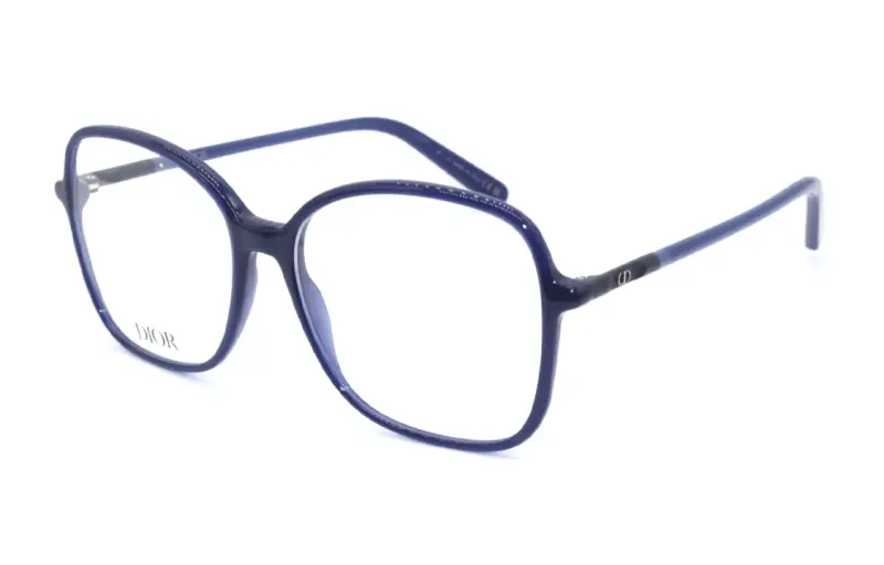 DIOR Acetate Butterfly Eyeglass Frames Unisex Blue