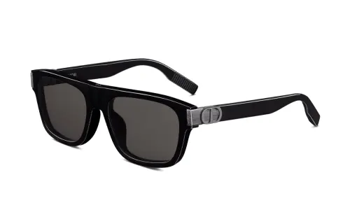 DIOR Acetate Irregular Shape Sunglasses Men's Black