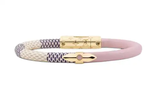 LOUIS VUITTON Calfskin Bracelets Women's Gold/Pink