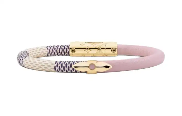 LOUIS VUITTON Calfskin Bracelets Women's Gold/Pink