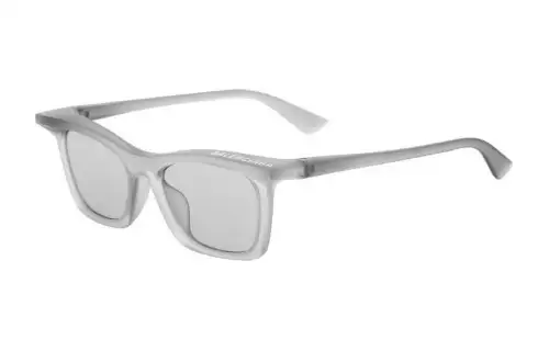 Balenciaga Plastic Irregular Shape Sunglasses Men's Gray