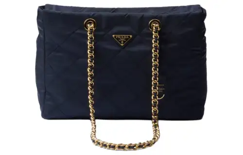 PRADA Re Edition Fabric Tote Bag, Shopping Bag, Handbag, Shoulder Bag Women's Blue