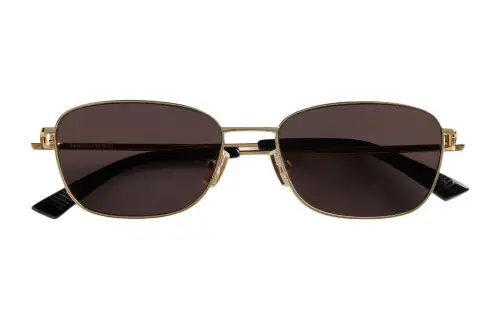 Bottega Veneta Metal Recycled Acetate Rectangular Sunglasses Men's Gold