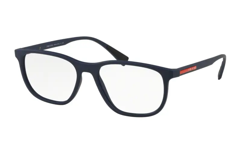 PRADA Propionate Square Eyeglass Frames Men's Blue