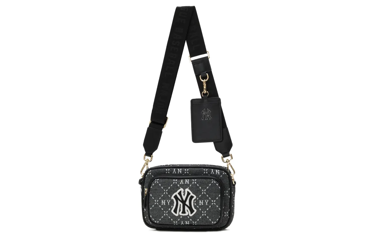 MLB Artificial Leather Combo Bag, Camera Bag, Shoulder Bag, Crossbody Bag Regular Unisex Black
