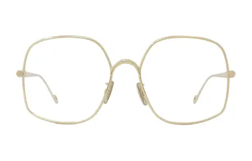 LOEWE Metal Irregular Shape Eyeglass Frames Women's Gold