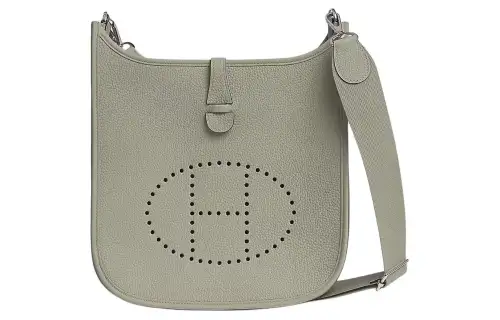 HERMES Evelyne Clemence Bullock Leather Crossbody Bag, Shoulder Bag 29 Women's Q1 Sauge Sage Green