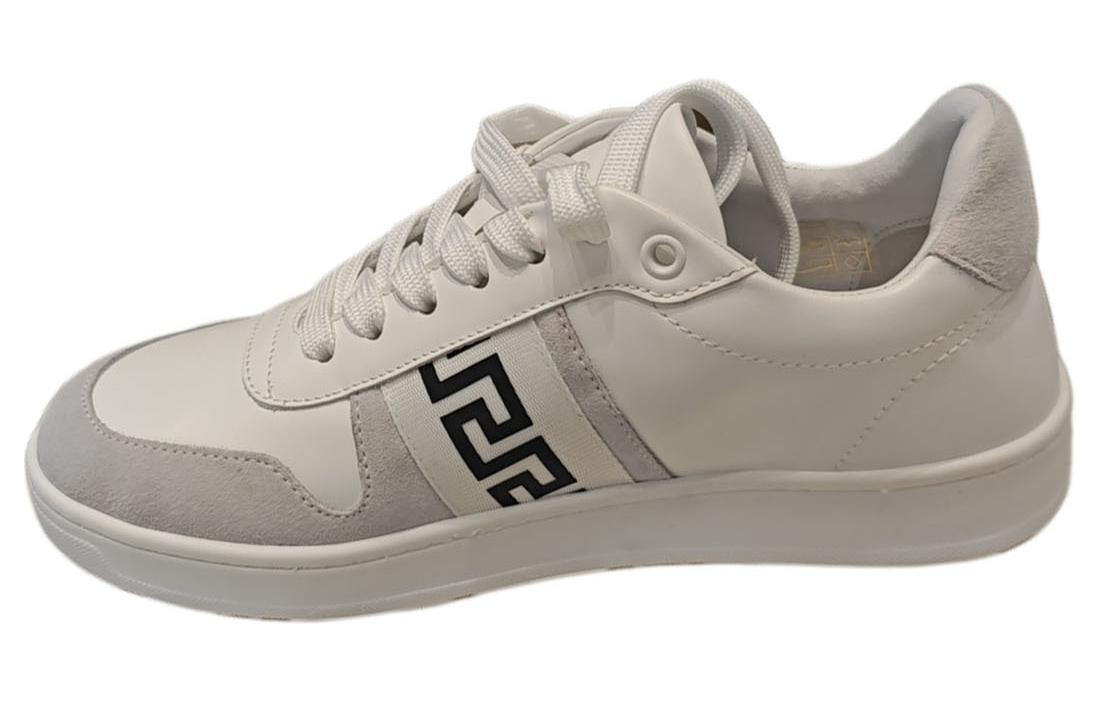 Versace Leather удобная и универсальная низкая вершина панель обувь женский белый