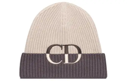 DIOR Virgin Wool Beanies Men's Beige