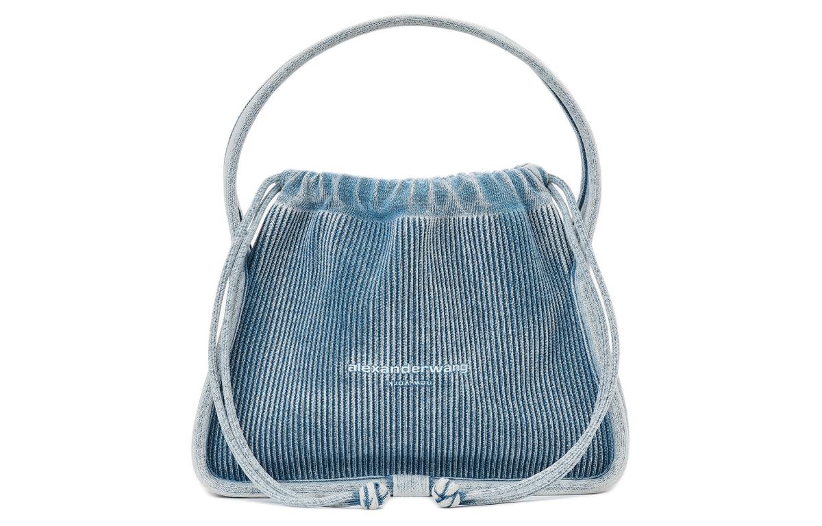 Alexander Wang Ryan Cotton With Nylon Handbag Small Women's Blue