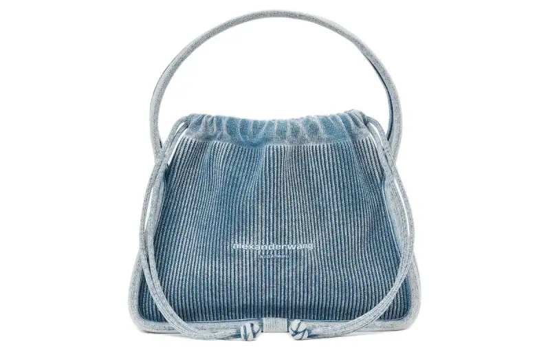 Alexander Wang Ryan Cotton With Nylon Handbag Small Women's Blue