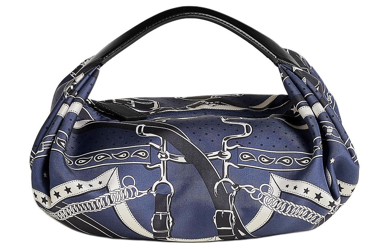 Женская сумка Hermes Balusoie (сине-черная)
