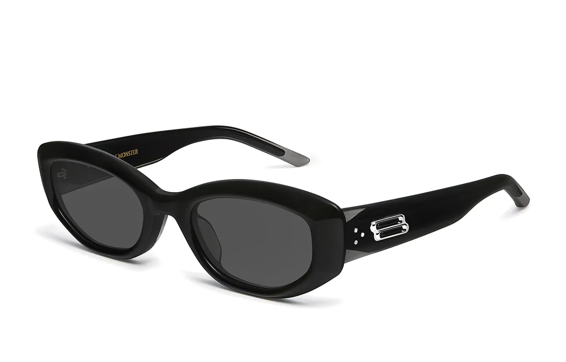 GENTLE MONSTER Oval Sunglasses Unisex Black ROW 01
