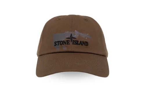 STONE ISLAND Cotton Baseball Caps Unisex Brown