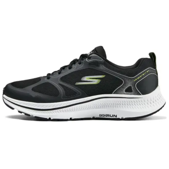 Skechers Cushioning Wear Resistant Low Top Casual Running Shoes Men's Black White