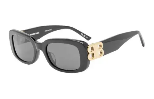 Balenciaga Recycled Acetate Rectangular Sunglasses Men's Black