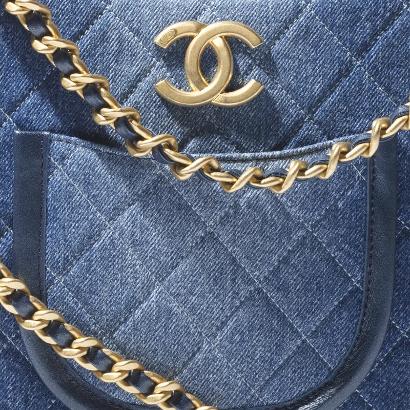 Женская сумка Chanel Denim Bag (синяя) — фото 3