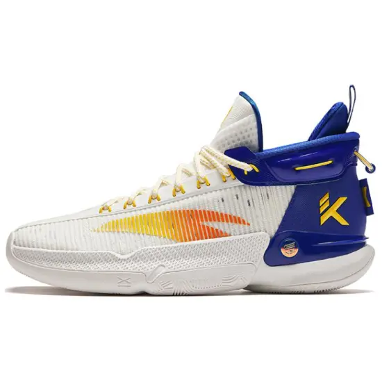 Anta KT9 Cushioning Wear Resistant Low Top Basketball Shoes Men's White Blue