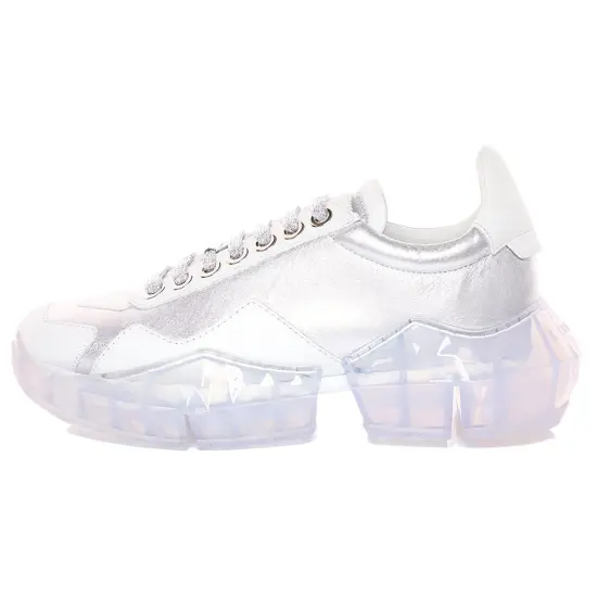 Jimmy Choo Diamond F Low Top Casual Shoes Women's Silver