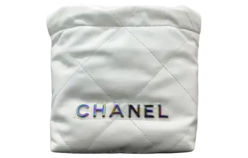 CHANEL 22Bag Cow Leather Shoulder Bag, Crossbody Bag Mini Women's White