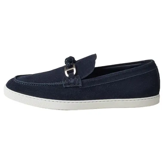 HERMES Loafers Men Marine Blue