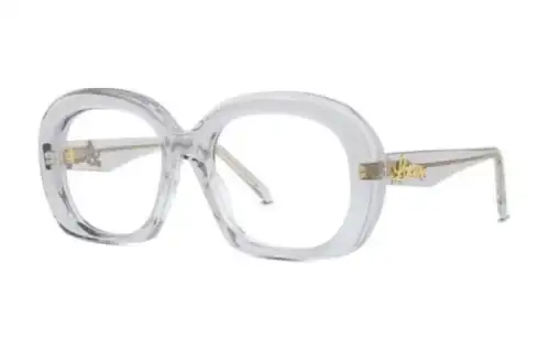 LOEWE Plastic Irregular Shape Eyeglass Frames Unisex White
