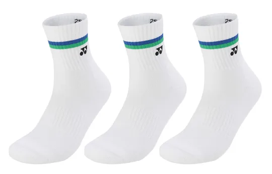 YONEX Crew Socks Men's 3 Pack White