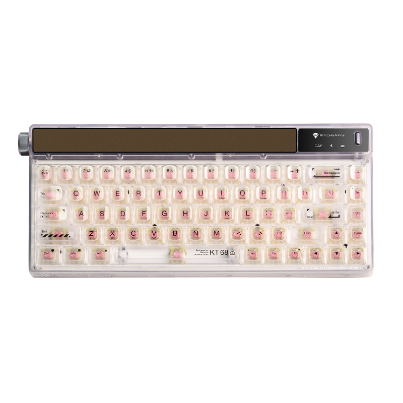 MACHENIKE KT68 LED smart screen Wireless wired Bluetooth 68 keys Customized axis E-sports game coding RGB full-key hot-swappable notebook desktop universal mechanical keyboard