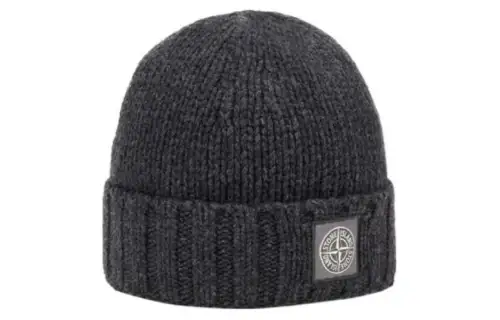 STONE ISLAND Virgin Wool Beanies Men's Black