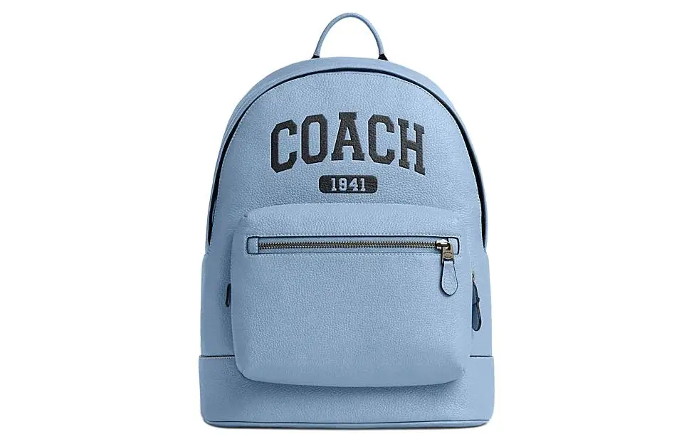 COACH West Cow Leather With Textile Backpack Large Men's Cornflower Color