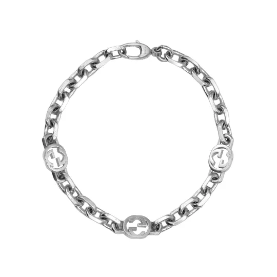 GUCCI 925 Sterling Silver Bracelets Unisex Silver