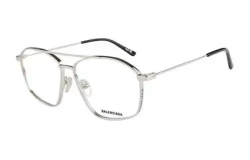 Balenciaga Metal Aviator Eyeglass Frames Unisex Silver
